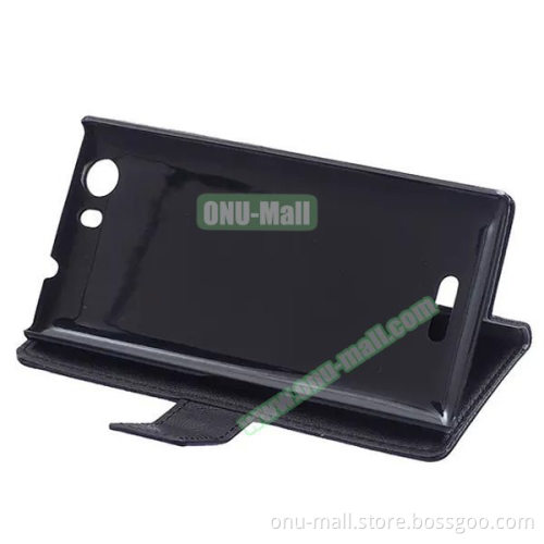 Karst Texture Wallet Style Flip Cover for WIKO Ridge Fab 4G Leather Case